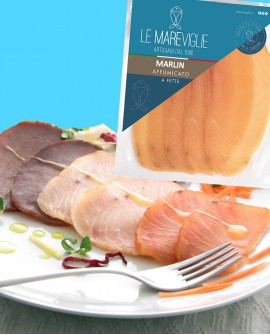 Marlin affumicato A FETTE - busta sottovuoto 100g - Cartone 10 pezzi - Le Mareviglie